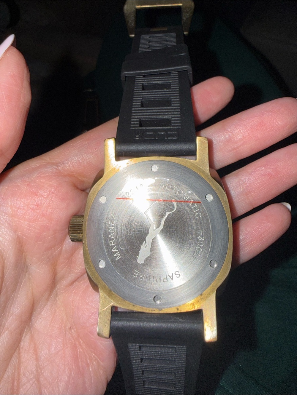 Maranez Automatic 300M Sapphire Bronze Men’s Dive Watch Black Dial - Picture 4 of 4